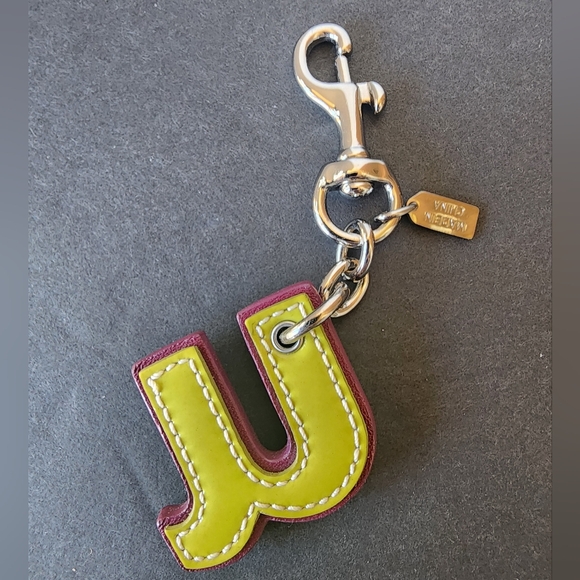Coach Vintage Letter U Bag Charm Keychain, EUC - Picture 2 of 5